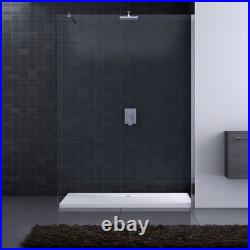 Durovin Wet Room Shower Screen Walk in Enclosure Frameless NANO Glass & Tray 8mm