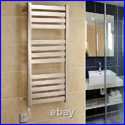 Electric Towel Rail Stainless Steel Algarve Flat Tube Designer Towel Warmer