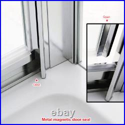 Elegant Framed Bifold/Pivot Shower Door 6mm Glass Screen 700-1000mm Free Postage