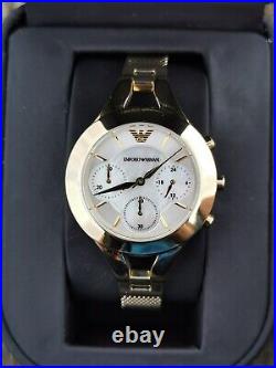 Emporio Armani AR7390 ladies, gold, mother of pearl, chronograph watch
