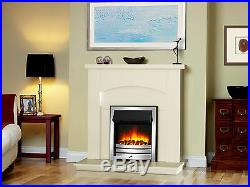 Endeavour Fires Roxby Inset Electric Fire, Chrome Trim & Fret, Remote Control