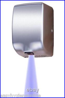 FEISTY COMPACT BRUSHED ECO Stainless Steel Electric Auto Hand Dryer Silver Metal