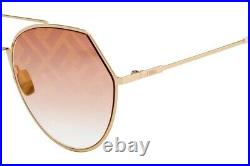 Fendi Eyeline FF 0194/S 194 Graphic Pink Gold Logo OBL/0M Women Sunglasses