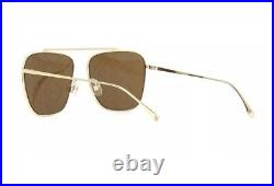 Fendi FF FAMILY FF 0406/S 01Q Gold Brown Monogram Logo Large Aviator Sunglasses
