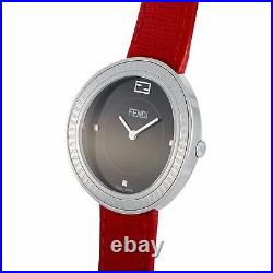 Fendi My Way Stainless Steel Red Leather Quartz Watch F354031073