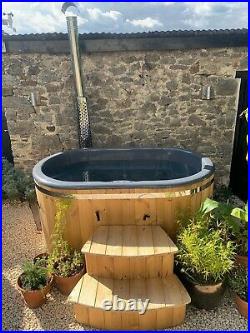 Fibreglass wooden ofuro hot tub for two 316ANSI heater Jacuzzi LED