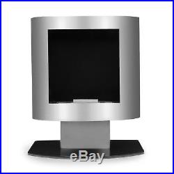 Fireplace Ethanol Free Standing Wall Mount Stainless Steel Glass Smoke less Safe