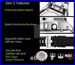 Full Metal Casio GA-2110ET 2AER CasiOak Cool? Gen 5 Mod Black Blue Rubber UK