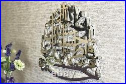 Fully 3D Panjtan Pak Names Islamic Calligraphy Stainless Steel Metal Wall Art