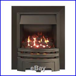 GAS FIRE BLACK POWERFUL 4.7kW SUPER CONVECTOR CLASS1 FULL DEPTH INSET VERY HOT