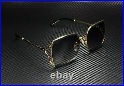 GUCCI GG0593SK 001 Square Black Gold Black Grey 59 mm Women's Sunglasses