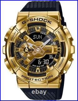 G-Shock Analog-Digital Gold Steel Black Strap Mens Watch GM110G-1A9
