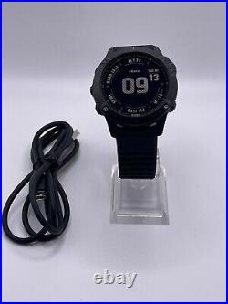 Garmin Fenix 6 Pro Smartwatch GPS 47mm Bezel Charger Black Silicone Band Running
