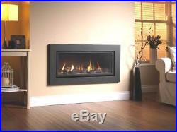 Gas Fire Inset Vola Pinnacle 860 Inset Wall Black Glass Fronted High Efficiency