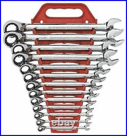 GearWrench 9509 13 Piece SAE Reversible Combination Ratcheting Wrench Set