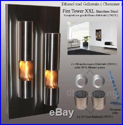 Gel- and Ethanol-Fireplace Fire-Tower / Made in Germany / fire place bio etanol