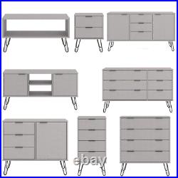 Grey Chest of Drawers Sideboard TV Unit Wardrobe Bedroom Living Room Furniture
