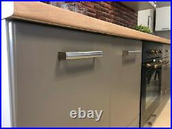Grey Kitchen Base Unit Sink Cabinet 80cm 800mm Cupboard 2 Door with Plinth Paula