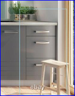 Grey Kitchen Set 120cm 1.2m Sink Cabinet 3 Drawer Base Unit Mat Cupboard Paula