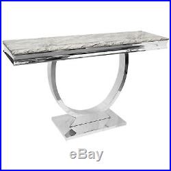 Grey Marble Top Modern Console Table Hallway Side Table Living Room Furniture