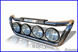 Grill Light Bar D To Fit Mercedes Atego 07+ Polished Stainless Steel Metal Front