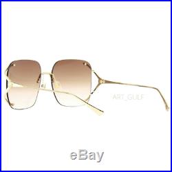 Gucci Sunglasses Women GG0646-S Gold Brown Gradient Lens Brand New 100% Authenti