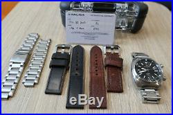 HALIOS LAGUNA II 300m, 2 Halios Leather Straps + Extra Metal Bracelet + Full Set