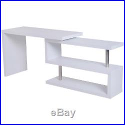 HOMCOM Home Office Computer Desk Table Storage Shelf Wooden L Shape