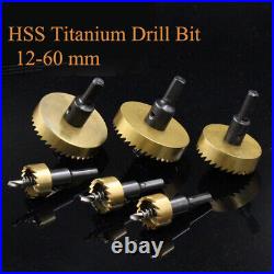 HSS Titanium Drill Bit Hole Saw Stainless Steel Metal Alloy Cutter 12 100 mm