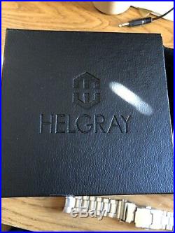 Helgray Silverstone Green VK64 meca-quartz With Metal Bracelet and Barton Leather
