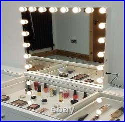 Hollywood Mirror 3 Color Light XLARGE High Definition Mirror 18 Bright LED Bulbs