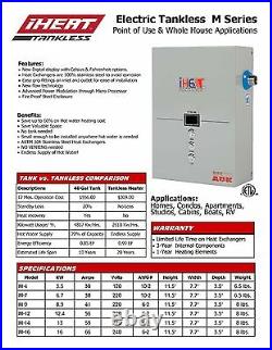 IHeat M-12 12.4kW POU Electric Tankless Water Heater Drakken 220V