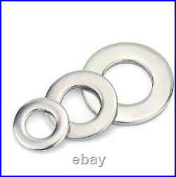 I. D 12-36mm Flat Washers A2 Stainless Steel Metal Gasket Rings for Screw Bolts