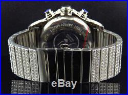 Iced Stainless Steel Simulated Diamond Watch White Gold Finish 48MM BR-02