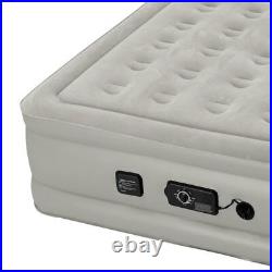 Insta-Bed Raised 19 Inch Queen Airbed Air Mattress with Built In neverFlat Pump