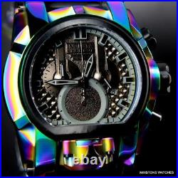 Invicta Bolt Zeus Magnum Iridescent 52mm Black Dual Swiss Movt Chrono Watch New