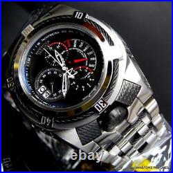 Invicta Bolt Zeus Tria Silver Tone Steel Black 3 Swiss Mvt Dials 52mm Watch New