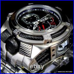 Invicta Bolt Zeus Tria Silver Tone Steel Black 3 Swiss Mvt Dials 52mm Watch New