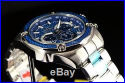 Invicta Men's Aviator Ocean Blue Carbonfiber Chronograph SS Bracelet Watch 22804