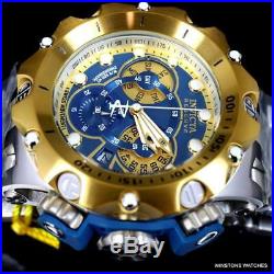Invicta Reserve Venom Hybrid 52mm Gold Two Tone Steel Swiss Mvt Blue Watch New