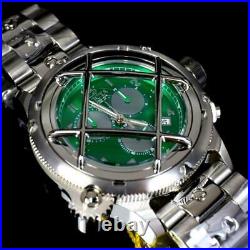 Invicta Russian Diver Nautilus Caged Swiss Mvt Steel Green 52mm Chrono Watch New