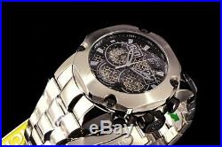 Invicta S1 Rally Silver Tone 52mm Twisted Metal Black Chronograph Dial SS Watch