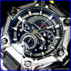 Invicta Shaq Bolt 1.4CTW Diamond Steel Swiss Mvt Chrono Black Watch 60mm New