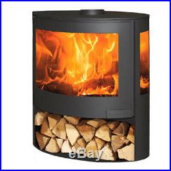 Iris 10kw Curved 3 Sided Contemporary Multi Fuel Wood Burning Stove ModernStoves