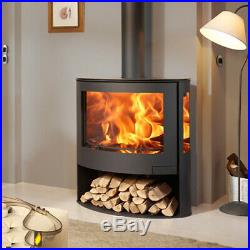 Iris 10kw Curved 3 Sided Contemporary Multi Fuel Wood Burning Stove ModernStoves
