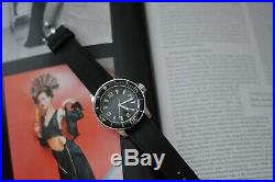 Japanese Movement 45mm 50 Automatic Fathoms Mens Watch Metallic Black Dial