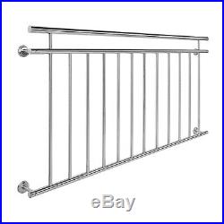 Juliet balcony railing 90x156cm stainless steel metal balustrade handrail
