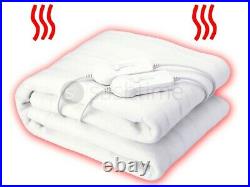 KING SIZE ELECTRIC DUAL CONTROLLER HEATED COSY UNDER BLANKET 150X140cm THERMAL