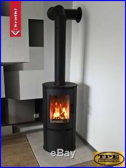 KOZA AB/S Modern Contemporary Free Standing Stove Curved Wood Burner 8kw