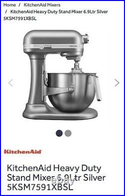 KitchenAid 6.9L Bowl Lift Artisan Mixer Silver